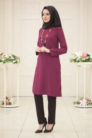 Tunic - Plum Color Hijab Tunic 5081MU - 1