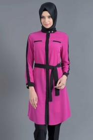 Tunic - Plum Color Hijab Tunic 6114MU - Thumbnail