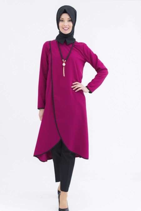 Tunic - Plum Color Hijab Tunic 6140MU