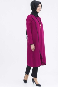 Tunic - Plum Color Hijab Tunic 6140MU - Thumbnail