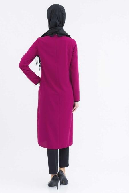 Tunic - Plum Color Hijab Tunic 6140MU - 3