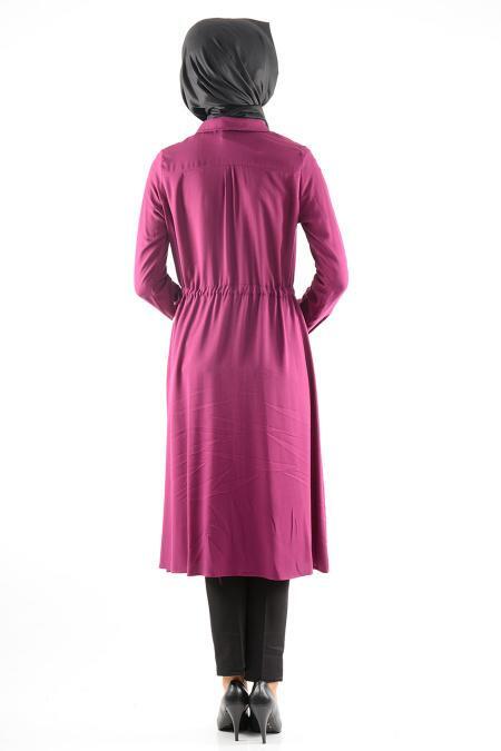 Tunic - Plum Color Hijab Tunic 6183MU - 3