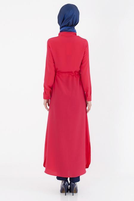 Tunic - Pomegranate Flower Color Hijab Tunic 6153NC - 3