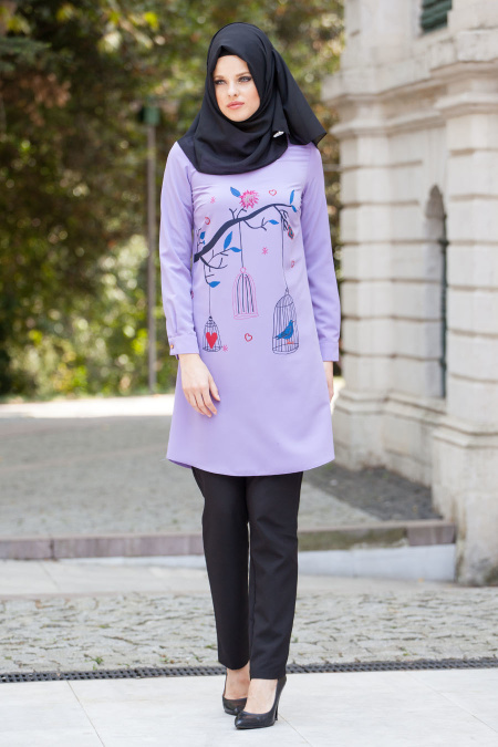 Tunic - Purple Hijab Tunic 3028MOR