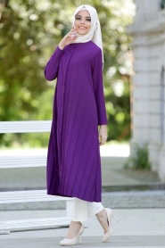 Tunic - Purple Hijab Tunic 5043MOR - Thumbnail