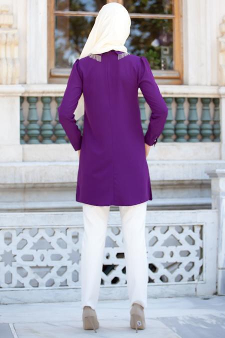 Tunic - Purple Hijab Tunic 5073MOR - 3