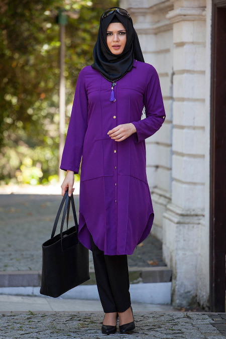 Tunic - Purple Hijab Tunic 5080MOR