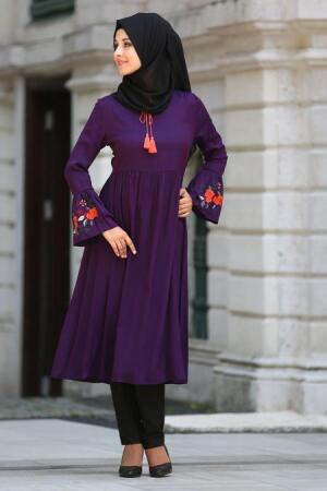 Tunic - Purple Hijab Tunic 52110MOR - 1