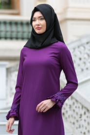 Tunic - Purple Hijab Tunic 52300MOR - Thumbnail