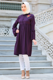 Tunic - Purple Hijab Tunic 52410MOR - Thumbnail