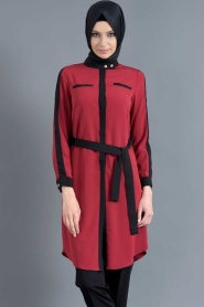 Tunic - Red Hijab Tunic 6114K - Thumbnail