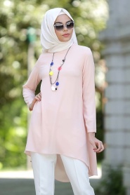 Tunic - Salmon Pink Hijab Tunic 5041SMN - Thumbnail