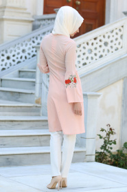 Tunic - Salmon Pink Hijab Tunic 52070SMN - Thumbnail