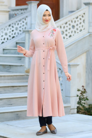 Tunic - Salmon Pink Hijab Tunic 52330SMN - Thumbnail