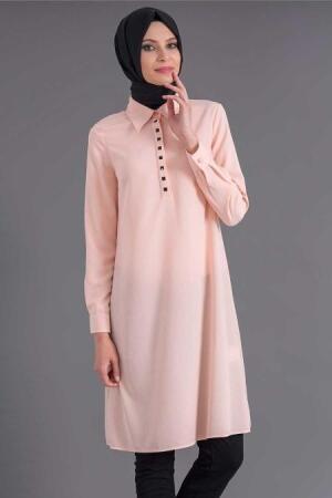 Tunic - Salmon Pink Hijab Tunic 6079SMN - 1