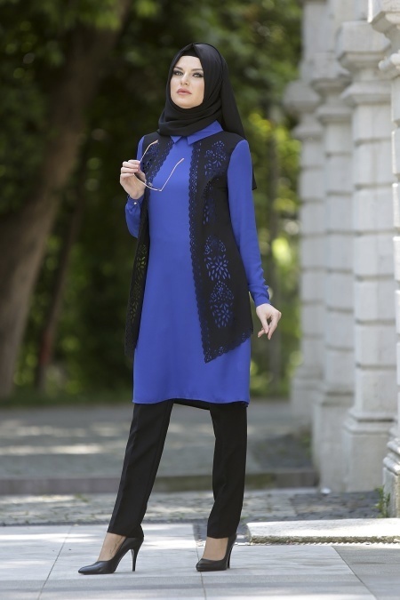 Tunic - Sax Blue Hijab Tunic 5067SX