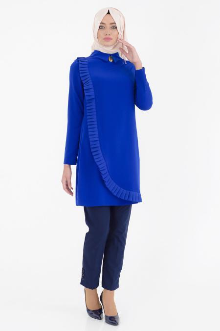 Tunic - Sax Blue Hijab Tunic 6151SX - 1