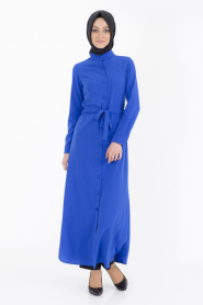 Tunic - Sax Blue Hijab Tunic 6153SX - Thumbnail