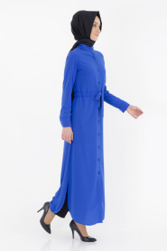 Tunic - Sax Blue Hijab Tunic 6153SX - Thumbnail