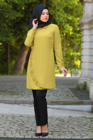 Tunic - Yellow Hijab Tunic 6151SR - Thumbnail