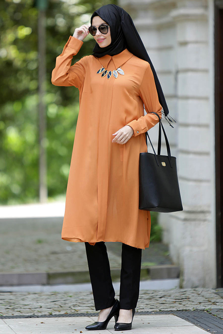 Tunic - Yellowish Brown Hijab Tunic 5052TB