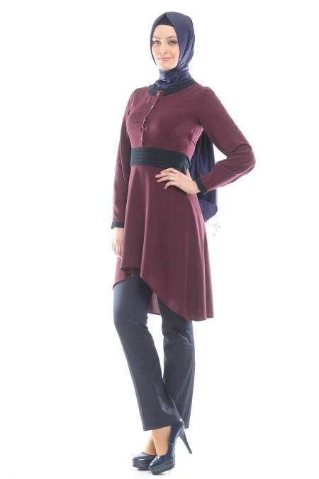 Tuğba - Arkası Uzun Tesettür Tunik 5119MU - 2