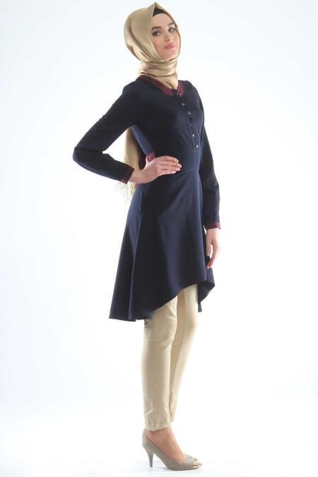 Tuğba - Arkası Uzun Tesettür Tunik 5119L - 2