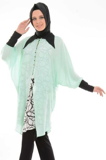 GRL - Yarasa Kol Mint Tesettür Tunik 3386MINTS - 2