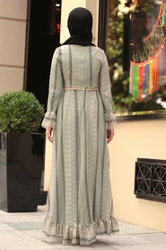 Vert Amande - Nayla Collection - Robe Hijab - 1375CY - Thumbnail