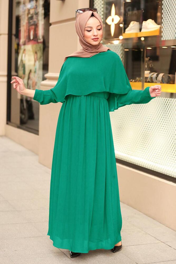 Vert Amande - Nayla Collection - Robe Hijab 6124CY - 1