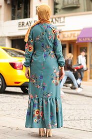 Vert Amande - Nayla Collection - Robe Hijab - 6271CY - Thumbnail