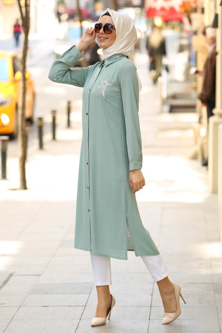 Vert Amande - Nayla Collection - Tunique Hijab 2352CY