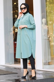 Vert Amande-Neva Style-Tunique Hijab-1021CY - Thumbnail