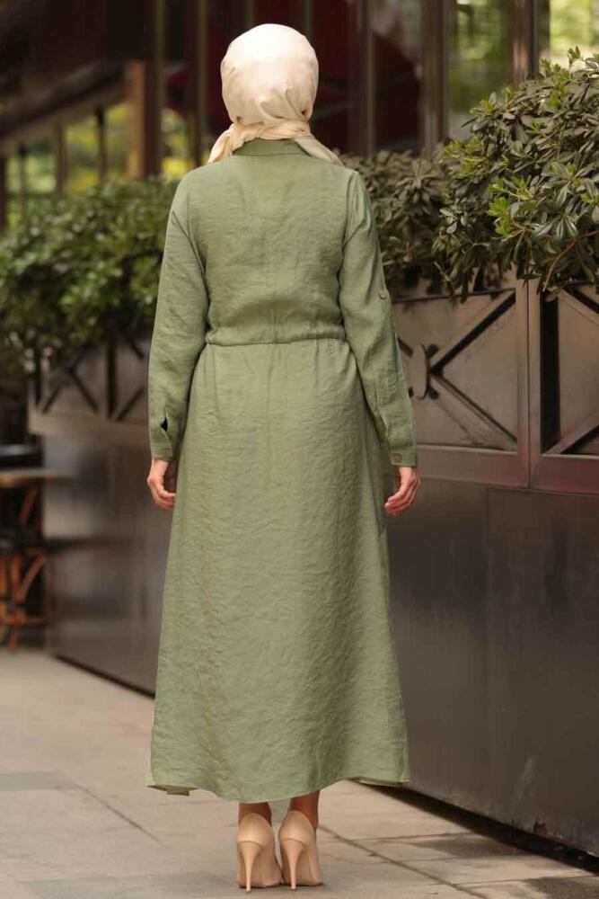 Vert D'arachide - Nayla Collection - Robe Hijab - 3664FY - 2