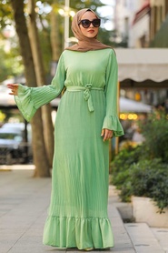 Vert D'arachide - Neva Style - Robe Hijab - 35750FY - Thumbnail
