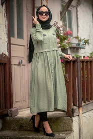 Vert D'arachide - Neva Style - Tunique Hijab - 3688FY - Thumbnail