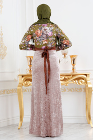 Vert Huile-Neva Style -Robe Hijab 2090YY - Thumbnail