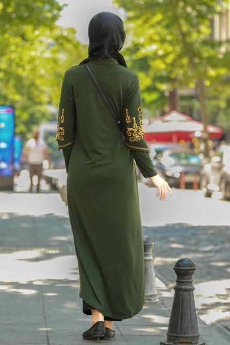 Vert - Nayla Collection - Abaya Turque 985Y - 2