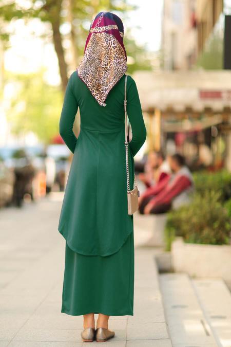 Vert - Nayla Collection - Combination Hijab 10280Y - 3