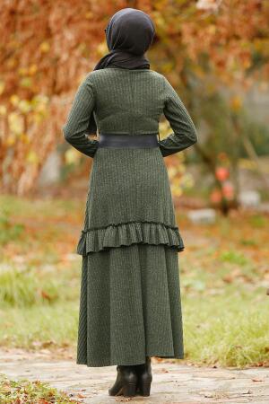 Vert - Nayla Collection - Robe Hijab 4021Y - 2