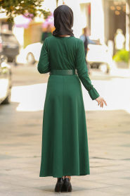 Vert - Nayla Collection - Robe Hijab 41510Y - Thumbnail