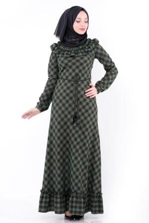 Vert- Nayla Collection - Robe Hijab 83483Y - 1
