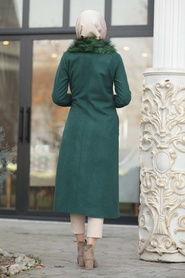 Vert - Neva Style - Manteau Hijab - 5098Y - Thumbnail