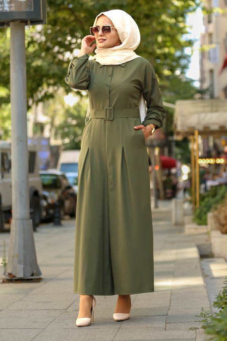 Vert - New Kenza - Robe Hijab 3153Y