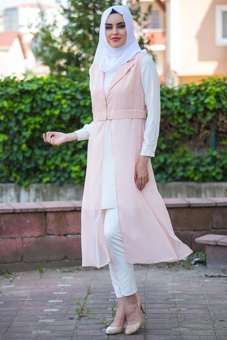 Vest - Salmon Pink Hijab Vest 5065SMN
