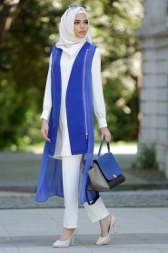 Vest - Sax Blue Hijab Vest 2020SX - Thumbnail
