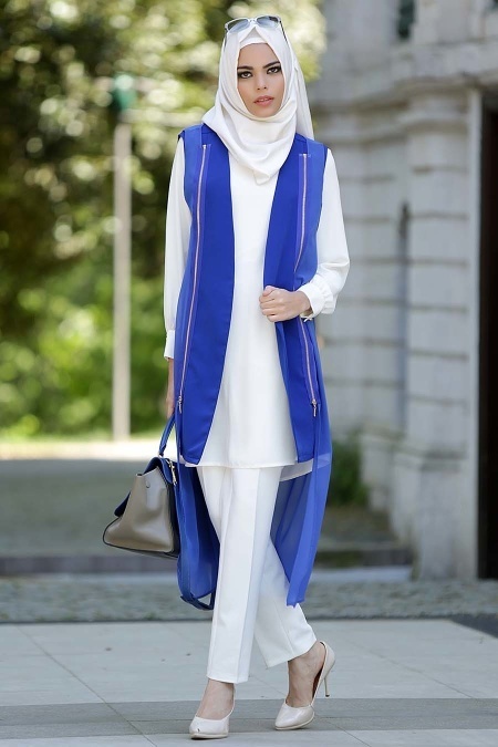 Vest - Sax Blue Hijab Vest 2020SX