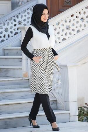 Vest - White Hijab Vest 51270B - 1