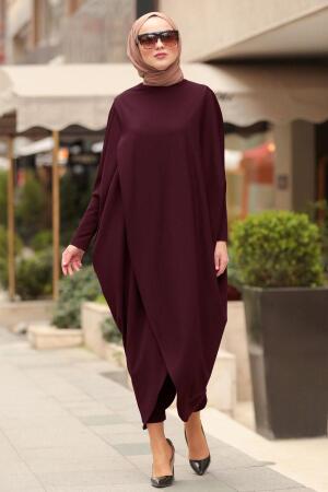 Violet Foncé - Nayla Collection - Poncho Hijab - 5134MU - 1
