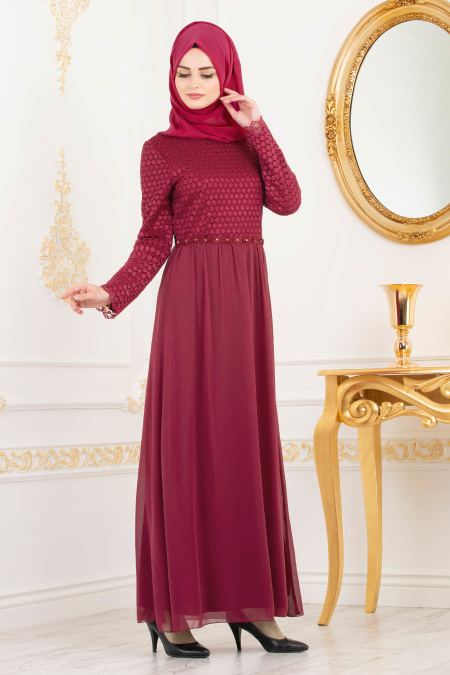 Violet Foncé - Nayla Collection - robe hijab 100420MU